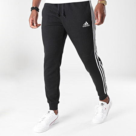 Adidas Sportswear - GM1089 Pantaloni da jogging neri a 3 strisce