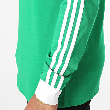 Adidas Originals - Tee Shirt Manches Longues A Bandes 3 Stripes H37778 Vert