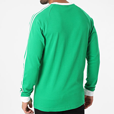 Adidas Originals - Tee Shirt Manches Longues A Bandes 3 Stripes H37778 Vert