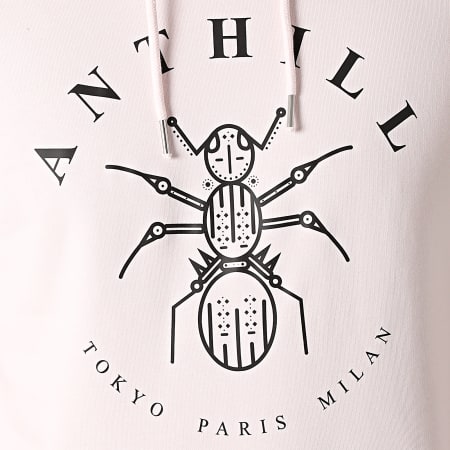 Anthill - Sweat Capuche Logo Rose Pastel