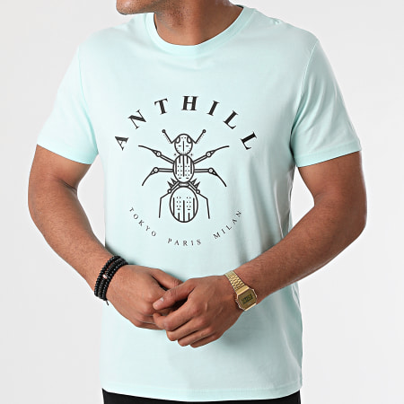 Anthill - Maglietta con logo verde pastello