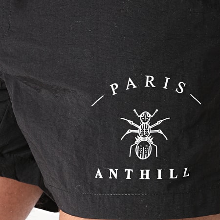 Anthill - Costume da bagno con logo nero