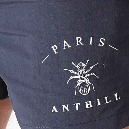 Anthill - Costume da bagno con logo blu navy
