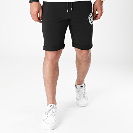 Fianso - Pantaloncini da jogging con cerchio bianco e nero
