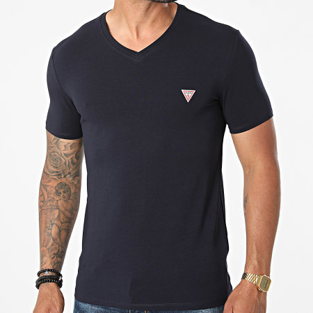 Guess - Camiseta cuello pico M1RI32-J1311 Azul marino