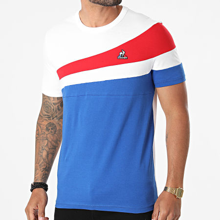 Le Coq Sportif - Tee Shirt Tricolore 2120313 Bleu Roi Blanc