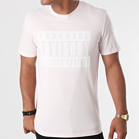 Parental Advisory - Tee Shirt Logo Rose Pastel