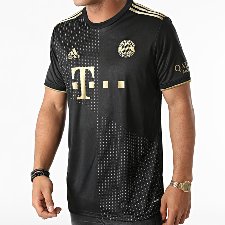 adidas - Tee Shirt De Sport A Bandes FC Bayern GM5317 Noir Doré