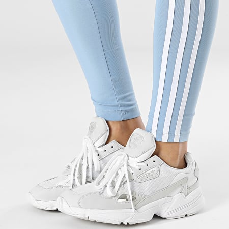 Adidas Originals - Legging Femme A Bandes 3 Stripes H09423 Bleu Clair