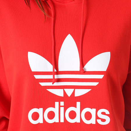 Adidas Originals - Sweat Capuche Femme Trefoil H33588 Rouge