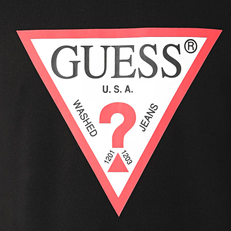 Guess - Sudadera de cuello redondo M1RQ37-K6ZS1 Negro
