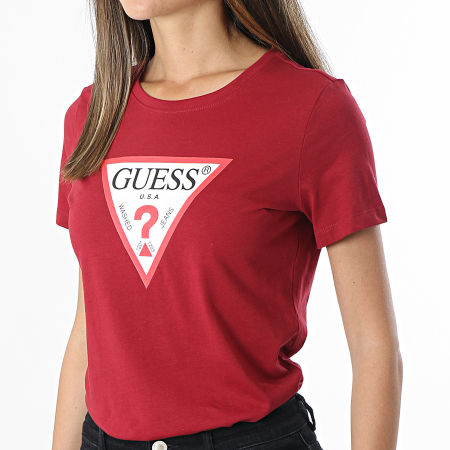 Guess - Tee Shirt Femme W1YI1B-I3Z11 Bordeaux