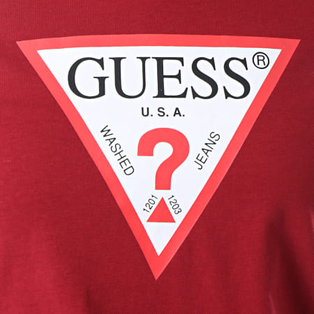 Guess - Camiseta de mujer W1YI1B-I3Z11 Burdeos