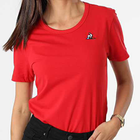 Le Coq Sportif - Tee Shirt Femme Essential 20110386 Rouge