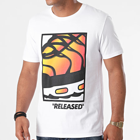 Luxury Lovers - Camiseta liberada Blanco Naranja