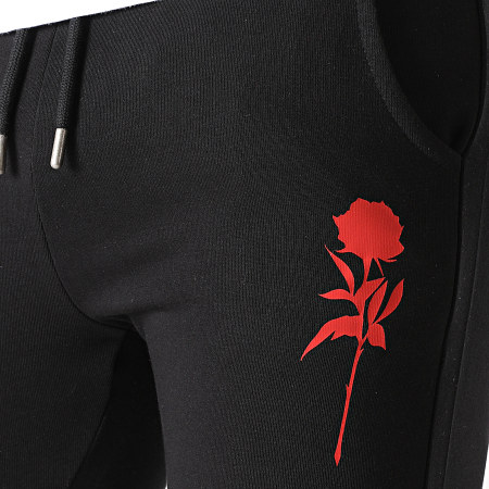 Luxury Lovers - Pantaloni da jogging rosa nero rosso