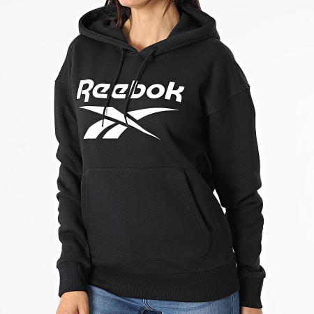 Reebok - Sudadera con capucha para mujer Reebok Identity Big Logo GS9392 Negro