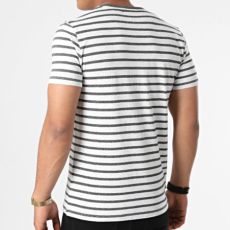 Superdry - Tee Shirt A Rayures M1010862A Gris Chiné