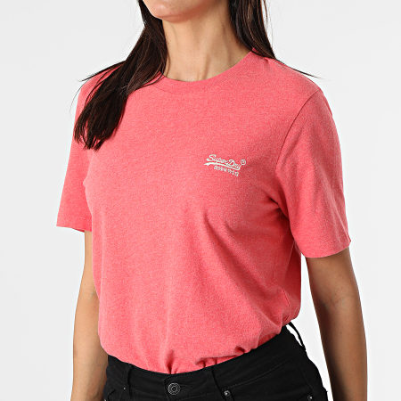 Superdry - Camiseta de mujer Orange Label Corail