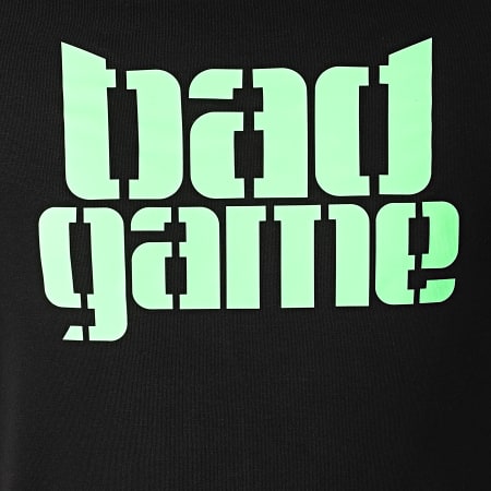 Zesau - Sudadera Bad Game Negro Verde Fluorescente