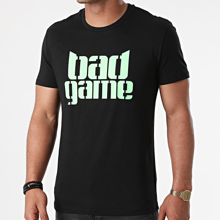 Zesau - Tee Shirt Bad Game Noir Vert Fluo