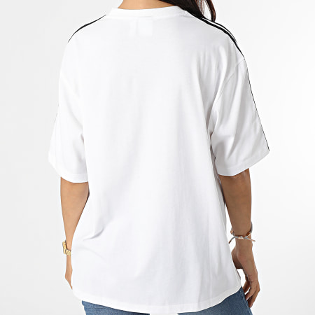 Adidas Originals - Tee Shirt Oversize Femme A Bandes H37796 Ecru