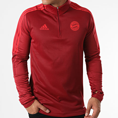 Adidas Sportswear - Tee Shirt Manches Longues A Bandes FC Bayern GR0672 Bordeaux
