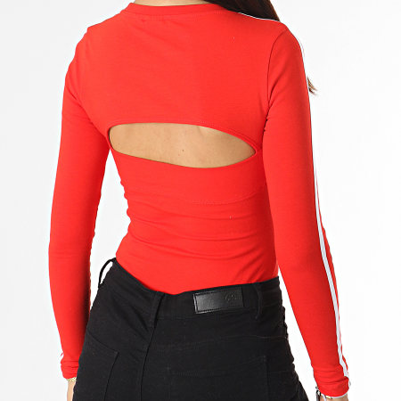 Adidas Originals - Body Femme Manches Longues A Bandes H35623 Rouge