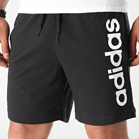 Adidas Sportswear - Pantaloncini da jogging Essentials con logo lineare GK9604 Nero