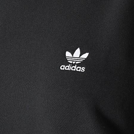 Adidas Originals - Sudadera oversize de mujer con cuello redondo y rayas Classics H33539 Negro