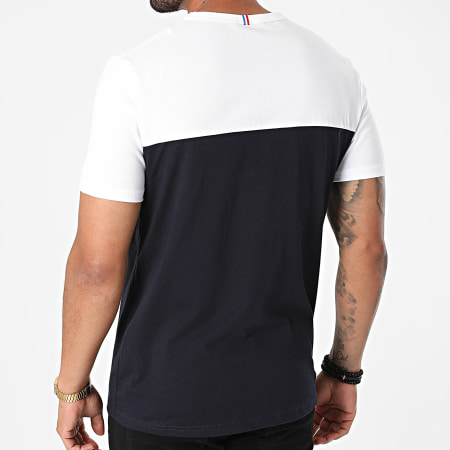 Le Coq Sportif - Tee Shirt Saison 2 N1 2120304 Blanc Bleu Marine