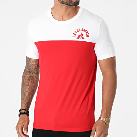 Le Coq Sportif - Tee Shirt Saison 2 N1 2120305 Rouge Blanc