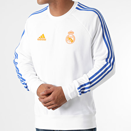 Adidas Sportswear - Sweat Crewneck A Bandes Real Madrid GR4341 Ecru