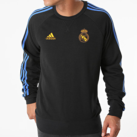 Adidas Sportswear - Sweat Crewneck A Bandes Real Madrid GU9706 Noir
