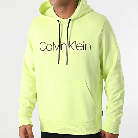 Calvin Klein - Sweat Capuche Cotton Logo 7033 Jaune Fluo