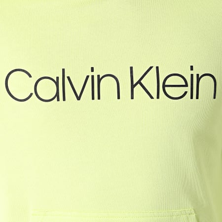 Calvin Klein - Sweat Capuche Cotton Logo 7033 Jaune Fluo