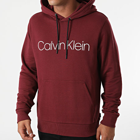 Calvin Klein - Sweat Capuche Cotton Logo 7033 Bordeaux