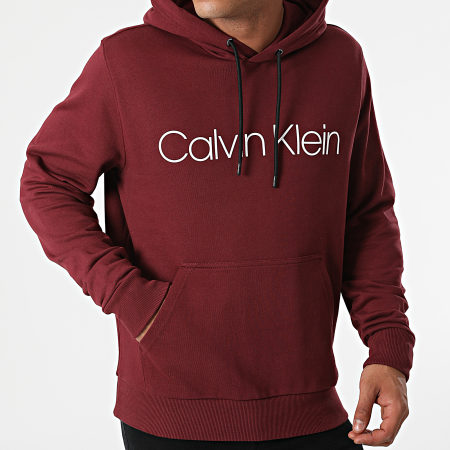 Calvin Klein - Sweat Capuche Cotton Logo 7033 Bordeaux
