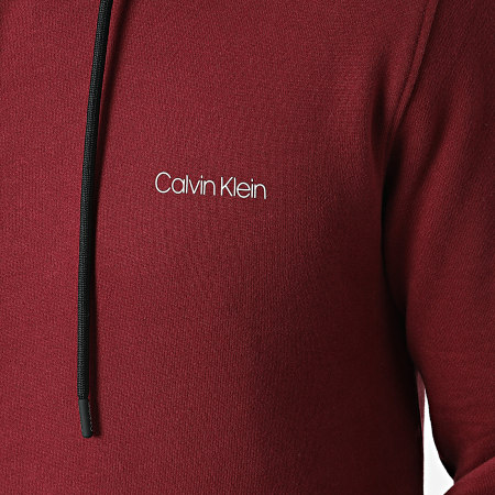 Calvin Klein - Sweat Capuche Small Chest Logo 7165 Bordeaux