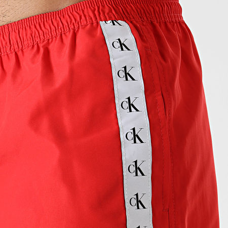 Calvin Klein - Short De Bain A Bandes Short Drawstring 0556 Rouge