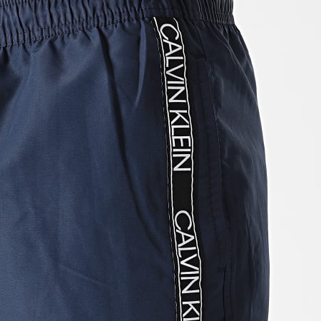 Calvin Klein - Short De Bain A Bandes Medium Drawstring 0558 Bleu Marine