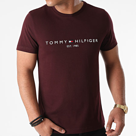 Tommy Hilfiger - Tee Shirt Tommy Logo 1797 Bordeaux