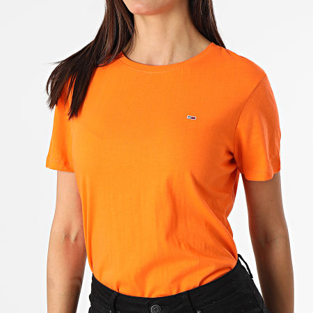 Tommy Jeans - Tee Shirt Femme Soft Jersey 6901 Orange