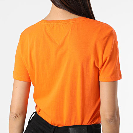 Tommy Jeans - Tee Shirt Femme Soft Jersey 6901 Orange