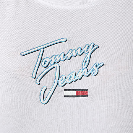 Tommy Jeans - Maglietta donna Skinny Script 9558 bianca