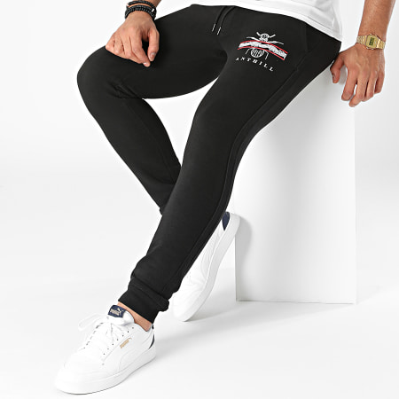 Anthill - Pantalon Jogging Leaf Logo Noir Blanc