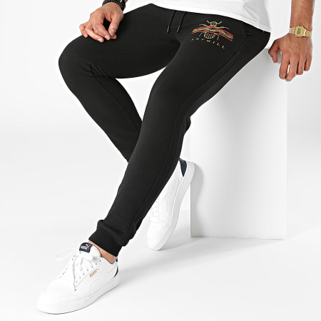 Anthill - Pantaloni da jogging con logo Leaf Nero Oro