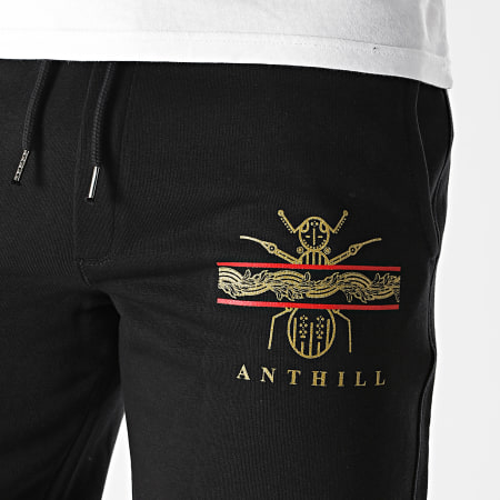Anthill - Short Jogging Leaf Logo Noir Doré