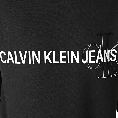 Calvin Klein - Sweat Crewneck Institutional Seasonal Logo 8181 Noir