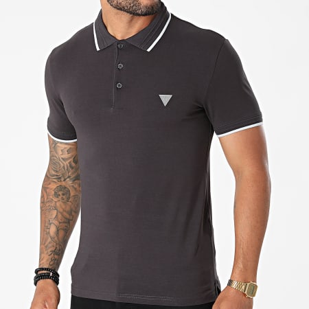 Guess - Polo Manches Courtes M1YP66-J1311 Gris Anthracite